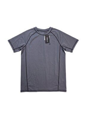 NWT | NOMINATE Grey Short Sleeve UPF 50+ Athletic Swim Rashguard Shirt Large